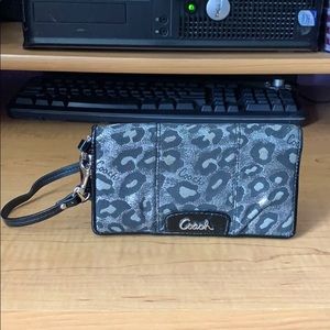 Leopard Coach wallet/wristlet